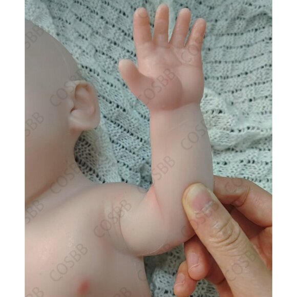 45cm Open Eyes Newborn 6.71lbs Full Body Silicone Reborn Baby Girl Dolls - Picture 7 of 15